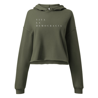 VIVA LA DEMOCRACIA CROPPED HOODIE